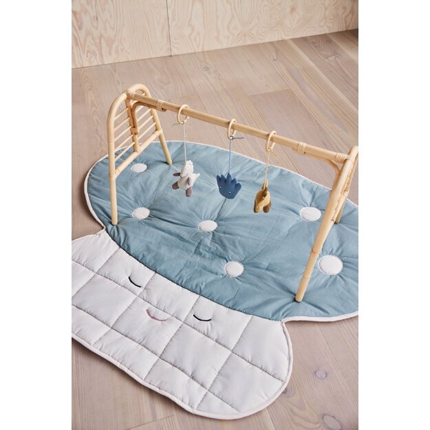 OYOY Mini - Dino Play Gym Toy - Beige / Saffron / Aqua Blue (M107668) 2