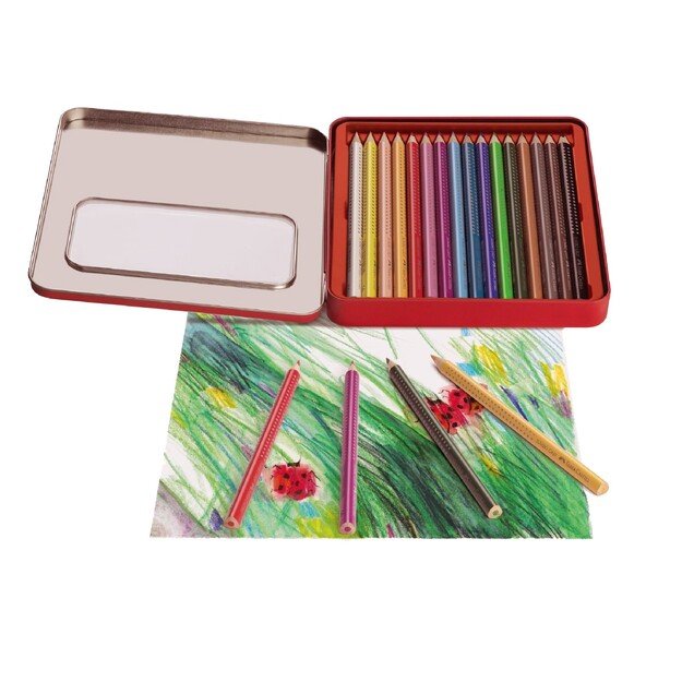 Faber-Castell - Jumbo Grip Colour Pencils Tin - 16 pc (110916) 1