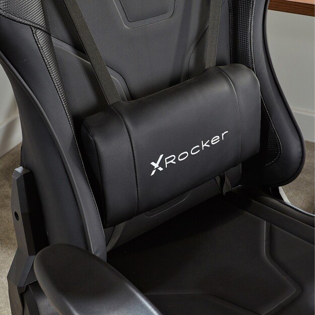 XROCKER AGILITY SPORT ESPORT PC OFFICE GAMING CHAIR - CARBON BLACK 6