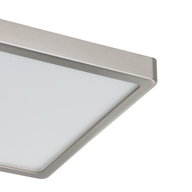EGLO Fueva-Z Smart Ceiling Light – Brushed Steel, 28.5x28.5 cm, Zigbee & Bluetooth 5