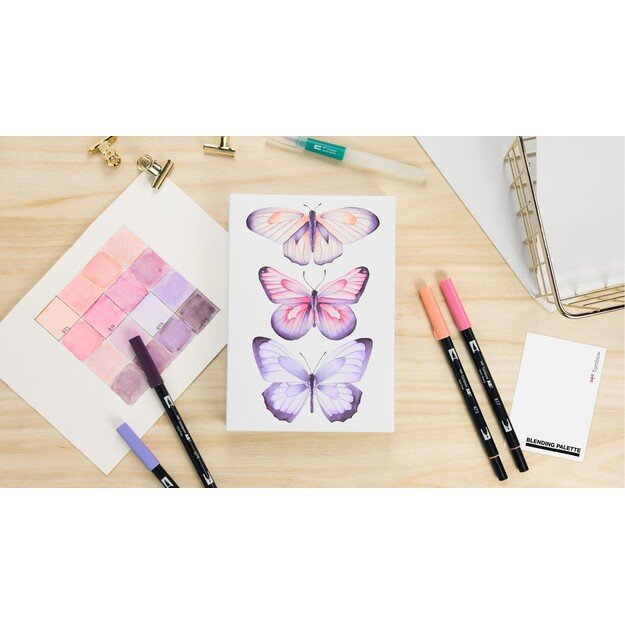 Tombow - Watercoloring Canvas set Butterflies 7