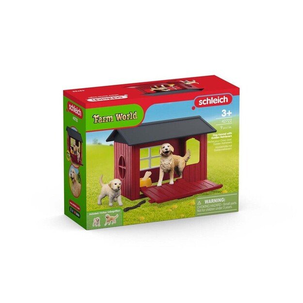 Schleich - Dog kennel with 2 golden retrievers - (42722) 4