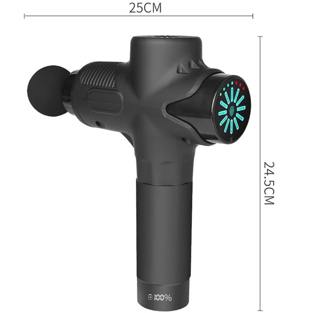 PISTOLET DO MASAŻU PLECÓW CIAŁA STÓP MASAŻER MASSAGE GUN 12 KOŃCÓWEK ZESTAW 8