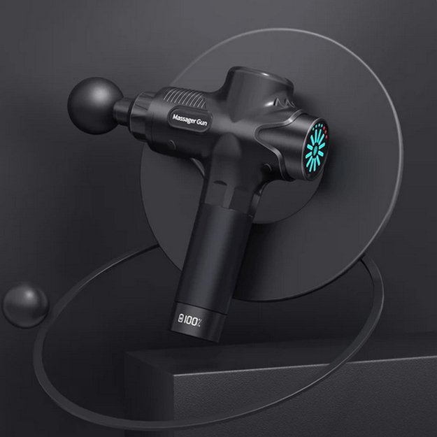 PISTOLET DO MASAŻU PLECÓW CIAŁA STÓP MASAŻER MASSAGE GUN 12 KOŃCÓWEK ZESTAW 3