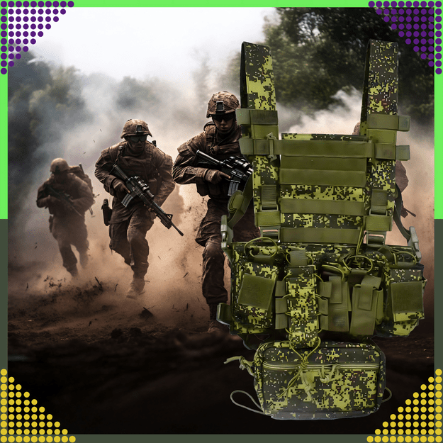 Kamizelka Taktyczna Wosjkowa Ochronna Molle Lekka Airsoft Zasobnik Asg 11