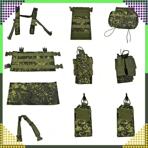 Kamizelka Taktyczna Wosjkowa Ochronna Molle Lekka Airsoft Zasobnik Asg 5