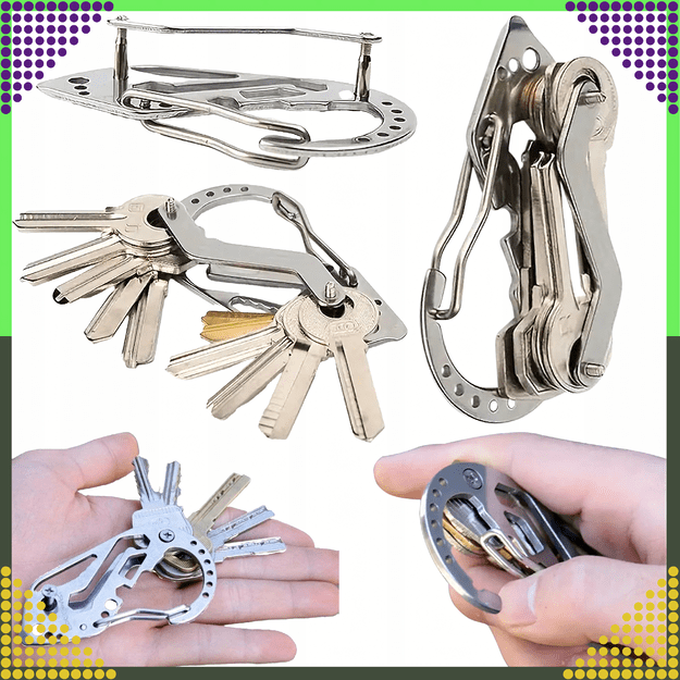 Brelok Breloczek Karabińczyk do Kluczy Wielofunkcyjny Survival Multi-Tool 16