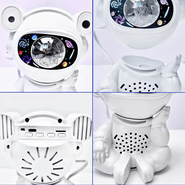 Projektor Gwiazd Astonauta Lampka Nocna Rzutnik dla Dzieci Kosmos Pilot USB 4
