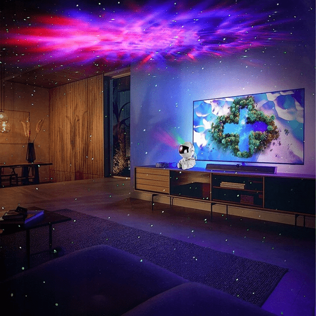 Projektor Gwiazd Astonauta Lampka Nocna Rzutnik dla Dzieci Kosmos Pilot USB 12