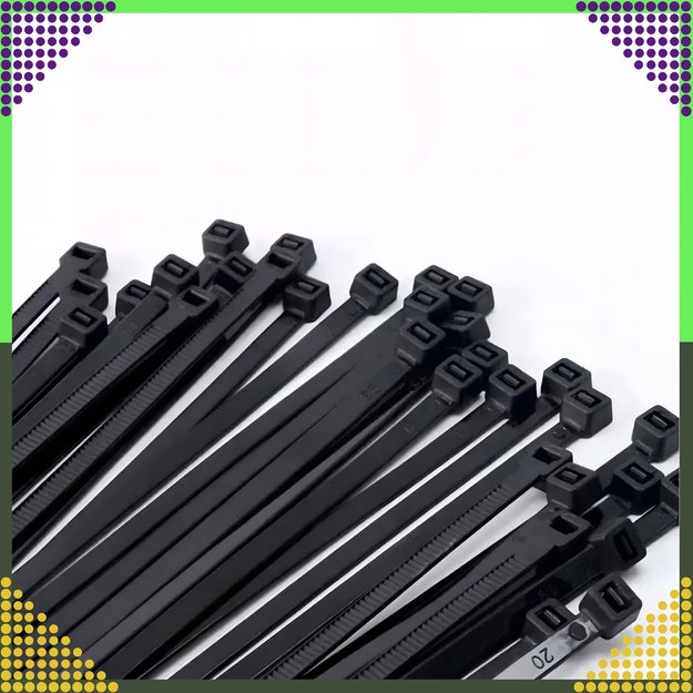 800 x  Opaski Zaciskowe Mocne Obejmy Trytytki Trytki Czarne 4x100mm 50 SZT 11