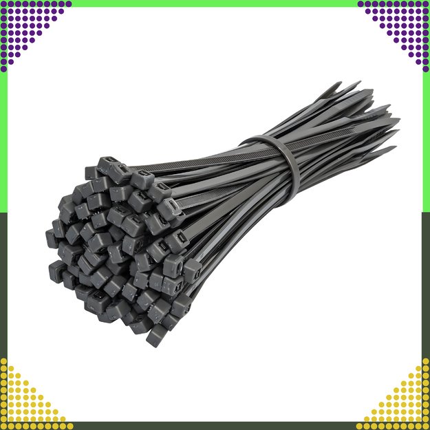 800 x  Opaski Zaciskowe Mocne Obejmy Trytytki Trytki Czarne 4x100mm 50 SZT 3
