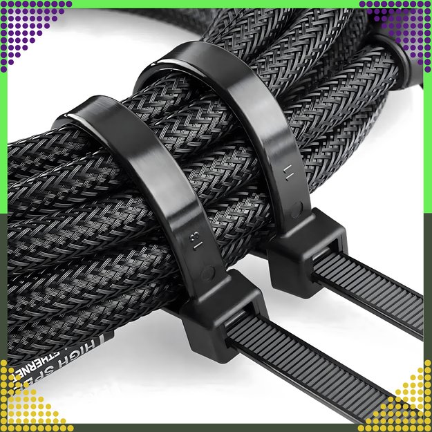 800 x  Opaski Zaciskowe Mocne Obejmy Trytytki Trytki Czarne 4x100mm 50 SZT 9
