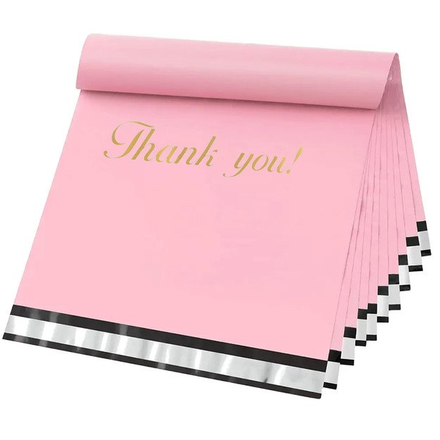 FOLIOPAKI KURIERSKIE RÓŻOWE Z RĄCZKĄ 500x600 + 70 50szt THANK YOU 7