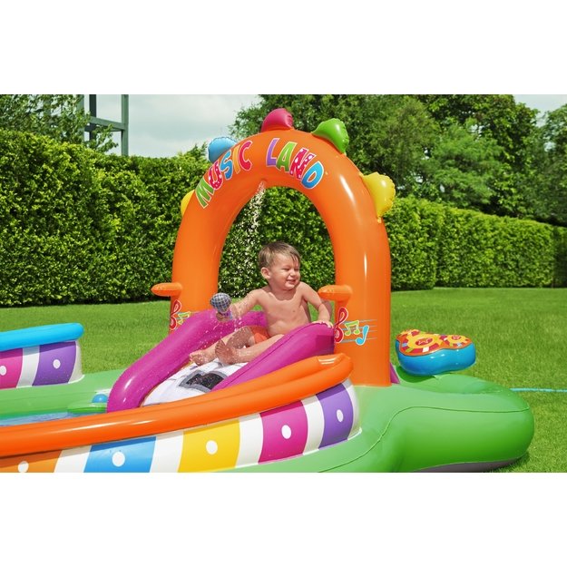 Bestway 53117 Muzyczny Plac Zabaw Dmuchany ze Zjeżdzalnią 295x190x137 cm 13