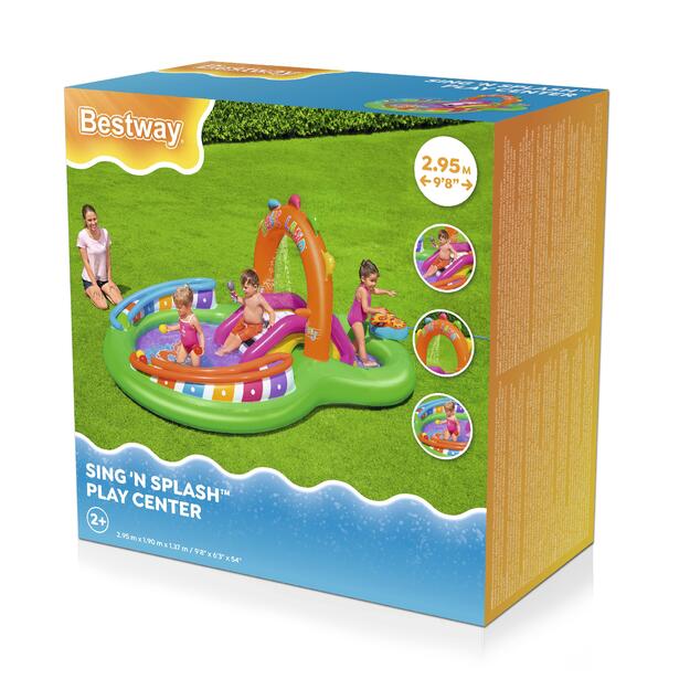  Bestway 53117 Muzyczny Plac Zabaw Dmuchany ze Zjeżdzalnią 295x190x137 cm 7