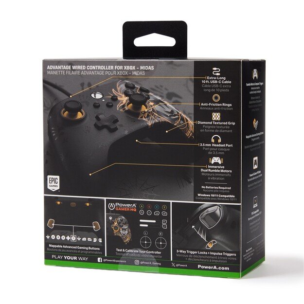 PowerA Advantage Wired Controller - Midas Fortnite (Xbox Series X - S) 8