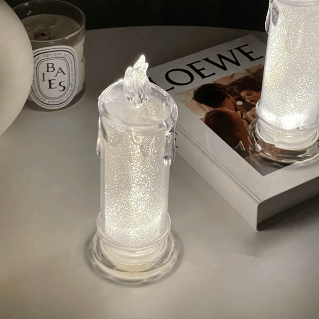 Świeczka Elektryczna Wkład do Zniczy 11 cm Świeca Led na Baterie Brokatowa 12