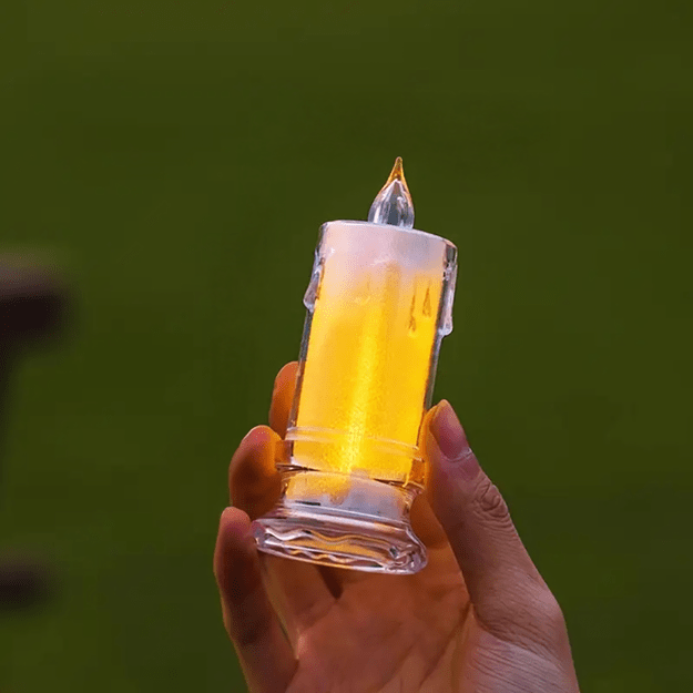 Świeczka Elektryczna Wkład do Zniczy 11 cm Świeca Led na Baterie Brokatowa 9