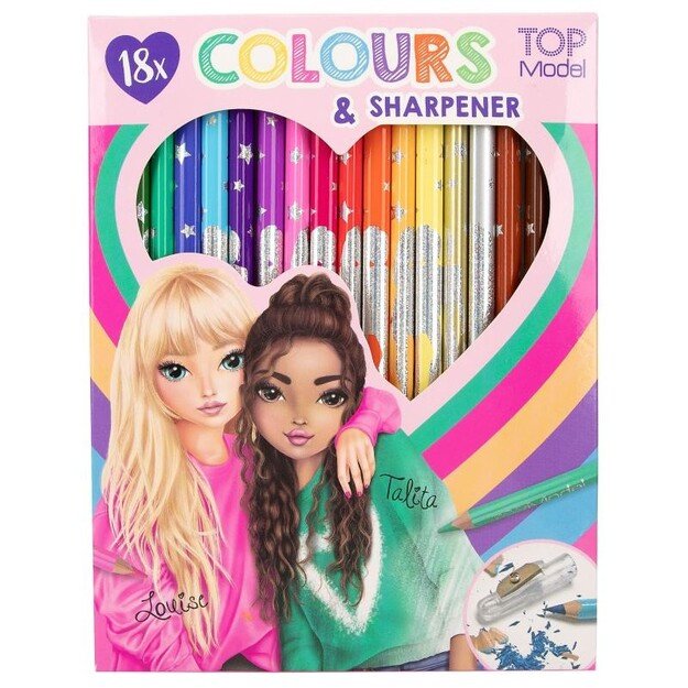 TOPModel - 18 Colouring Pencilswith sharpener - (0612215) 1