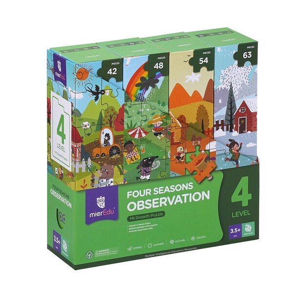 mierEdu - Puzzle 42-48-54-63 pcs - Level 4 - Four Seasons Observation - (ME644) 1