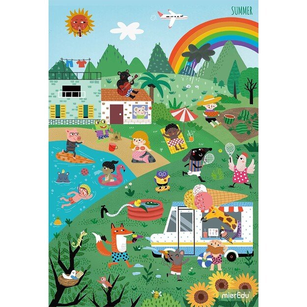 mierEdu - Puzzle 42-48-54-63 pcs - Level 4 - Four Seasons Observation - (ME644) 4
