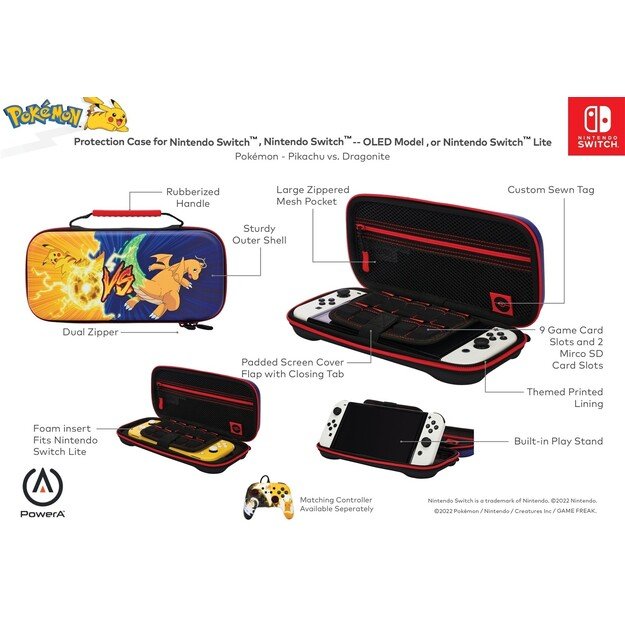 PowerA Protection Case - Pikachu Vs. Dragonit /Nintendo Switch 8