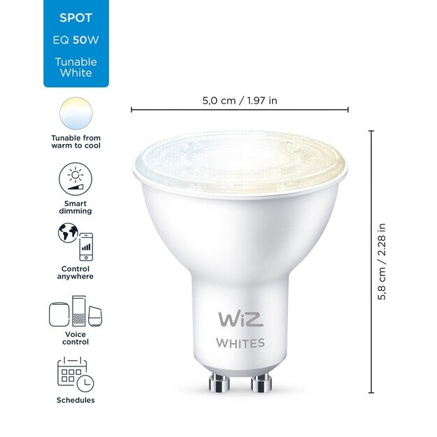 WiZ - Spot GU10 Tunable white - Smart Home 9