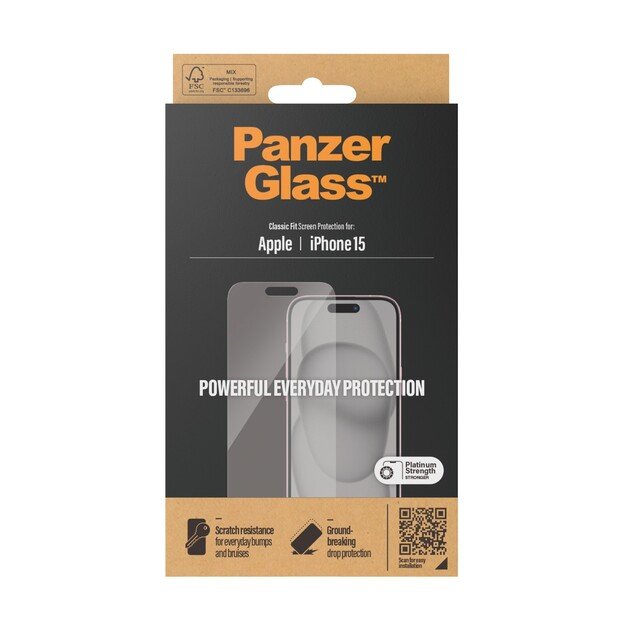 PanzerGlass - Screen Protector iPhone 15 - Classic Fit 3