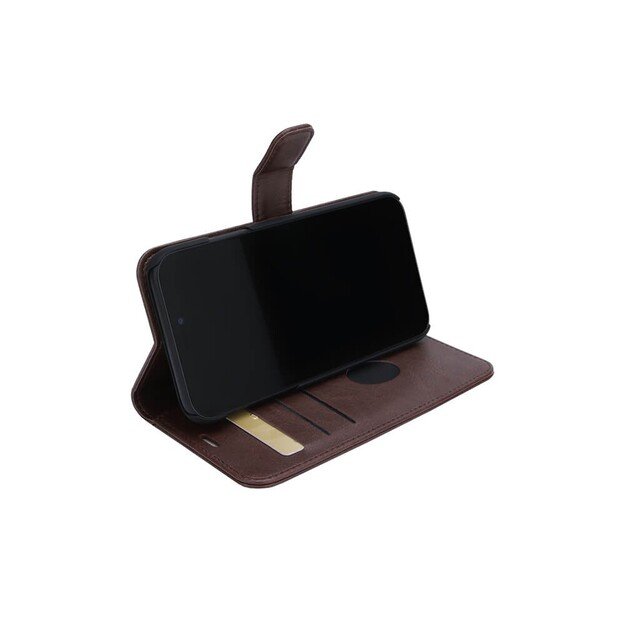 RadiCover - Radiation Protection Wallet PU iPhone 12 Mini Flipcover - Brown 1