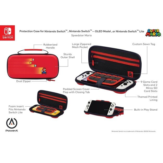 PowerA Protection Case for Nintendo Switch - Speedster Mario /Nintendo Switch 1