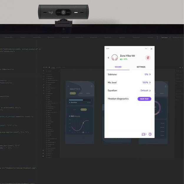 Logitech - Zone Vibe 100 Lightweight Wireless Over Ear Headphones - Noise Canceling Microphone - GRAPHITE 8