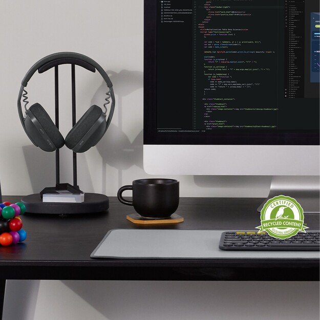 Logitech - Zone Vibe 100 Lightweight Wireless Over Ear Headphones - Noise Canceling Microphone - GRAPHITE 7