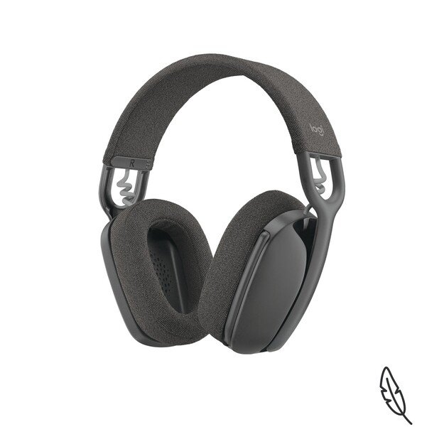 Logitech - Zone Vibe 100 Lightweight Wireless Over Ear Headphones - Noise Canceling Microphone - GRAPHITE 6