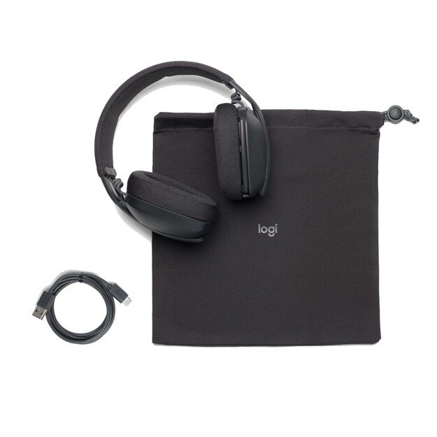 Logitech - Zone Vibe 100 Lightweight Wireless Over Ear Headphones - Noise Canceling Microphone - GRAPHITE 3