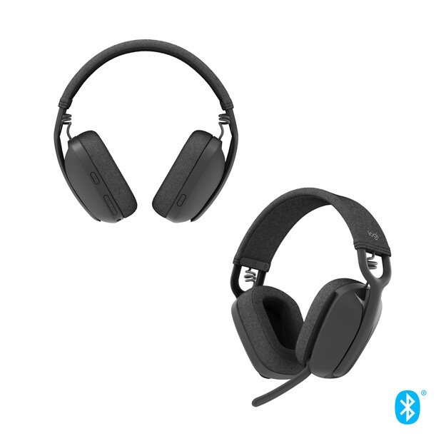 Logitech - Zone Vibe 100 Lightweight Wireless Over Ear Headphones - Noise Canceling Microphone - GRAPHITE 1
