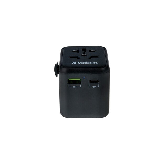 Verbatim - Universal Travel Adapter UTA-02 PD20W/QC / 1xUSB / 1xType-C 4