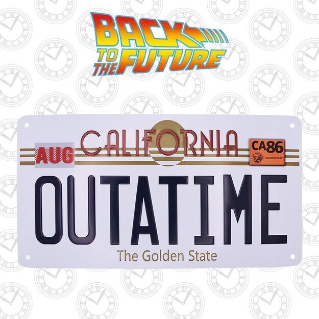 Back To The Future Replica Number Plate Tin Sign 3