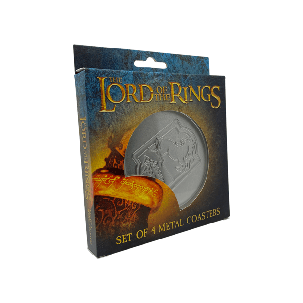 The Lord of the Rings Set of 4 Embossed Metal Coasters 4