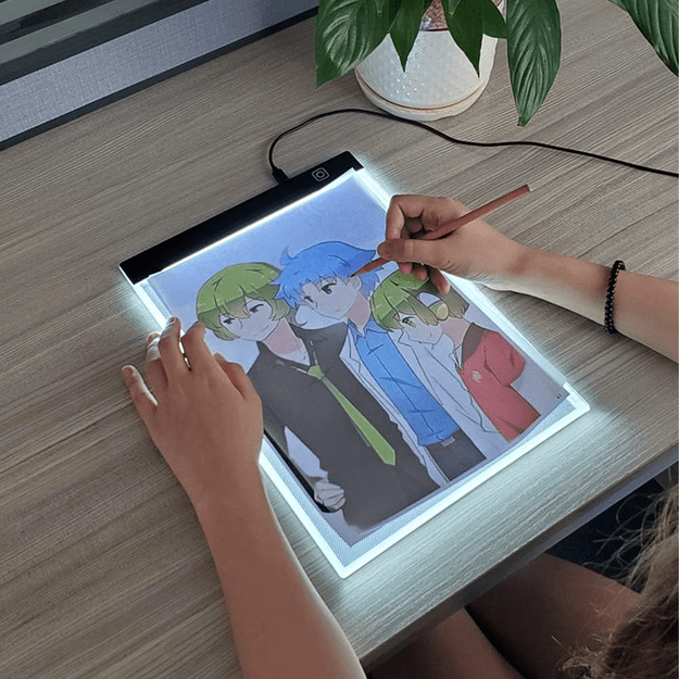 Tablet Graficzny A4 Deska Kreślarska Podkładka Led do Rysowania Kopiowania  11