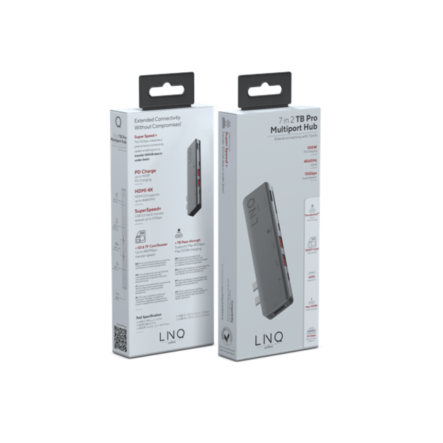 LINQ - 7in2 PRO USB-C Macbook® TB Multiport Hub 1