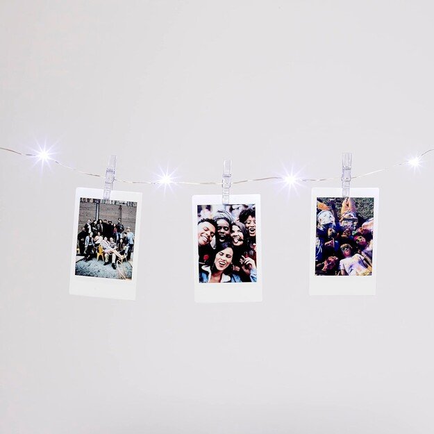 Fuji - Instax mini link 2 w. LED light chain - clay white 4