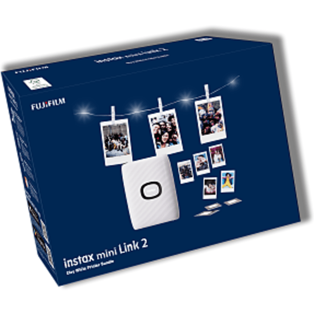 Fuji - Instax mini link 2 w. LED light chain - clay white 6