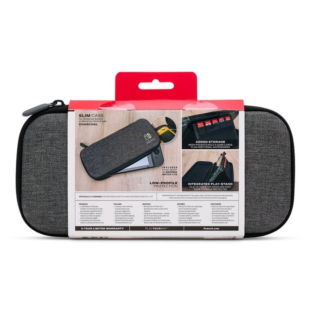 PowerA Slim Case for Nintendo Switch - Charcoal /Nintendo Switch 4
