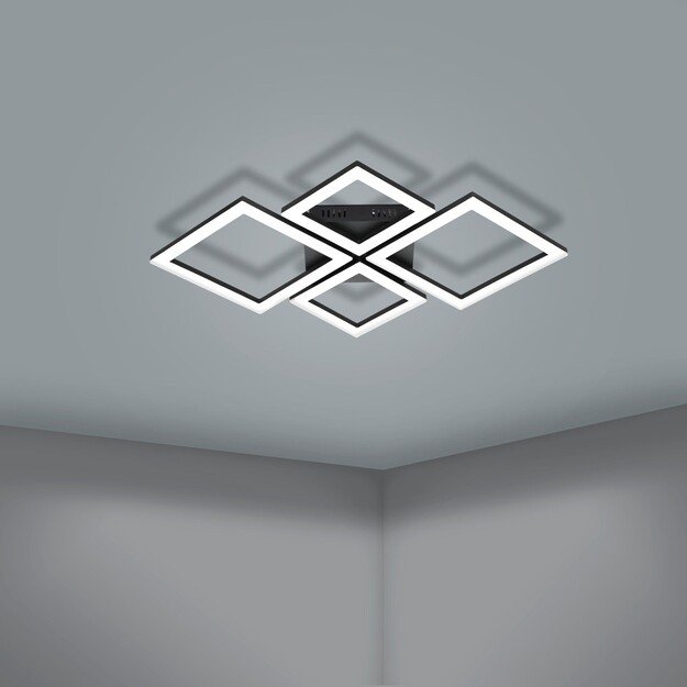 EGLO - Paranday-Z ceiling lamp w/squares black 47x43 - TW - Zigbee, Bluetooth 5