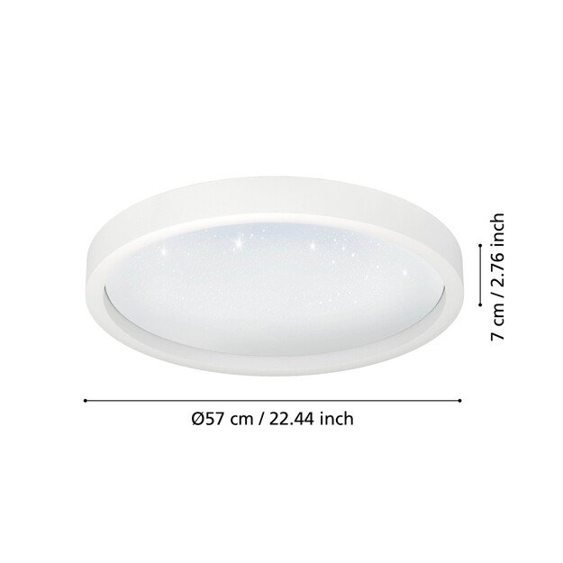 EGLO - Montemorelos-Z loft lamp white w/crystal effect Ø57 - RGB + TW - Zigbee, Bluetooth 3