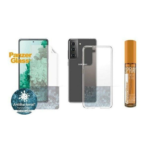 PanzerGlass - Galaxy S21 Hygiene Pack (TPU, ClearCase, 30 ml Spray) 3