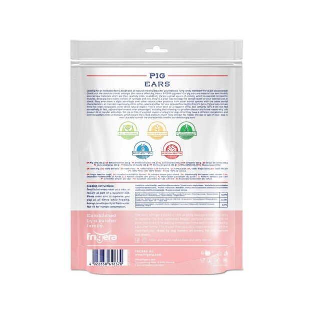 Frigera - Natural Dog Chews Pig ears 400gr - (402285851838) 1