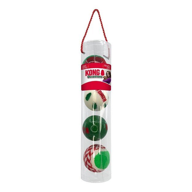 KONG - Holiday Occasions Balls 4-Pack M 25X7X7Cm 1