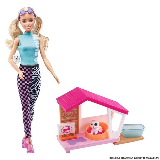 Barbie - Mini Dog House w/Pets Playset (GRG78) 2