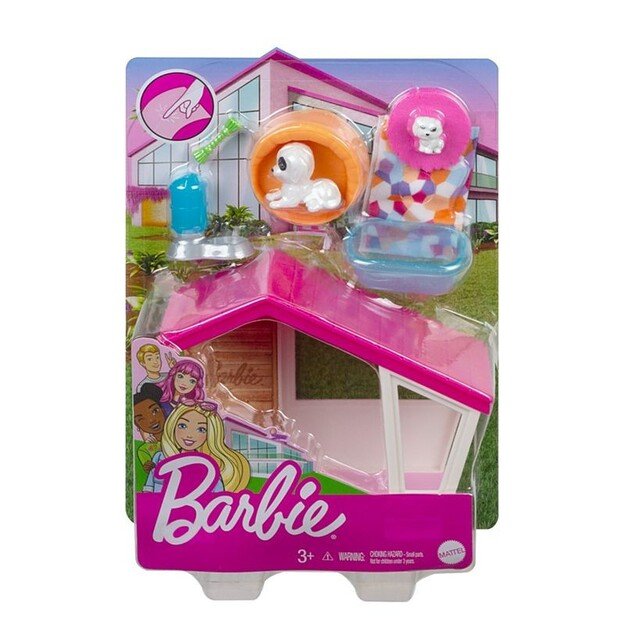 Barbie - Mini Dog House w/Pets Playset (GRG78) 4